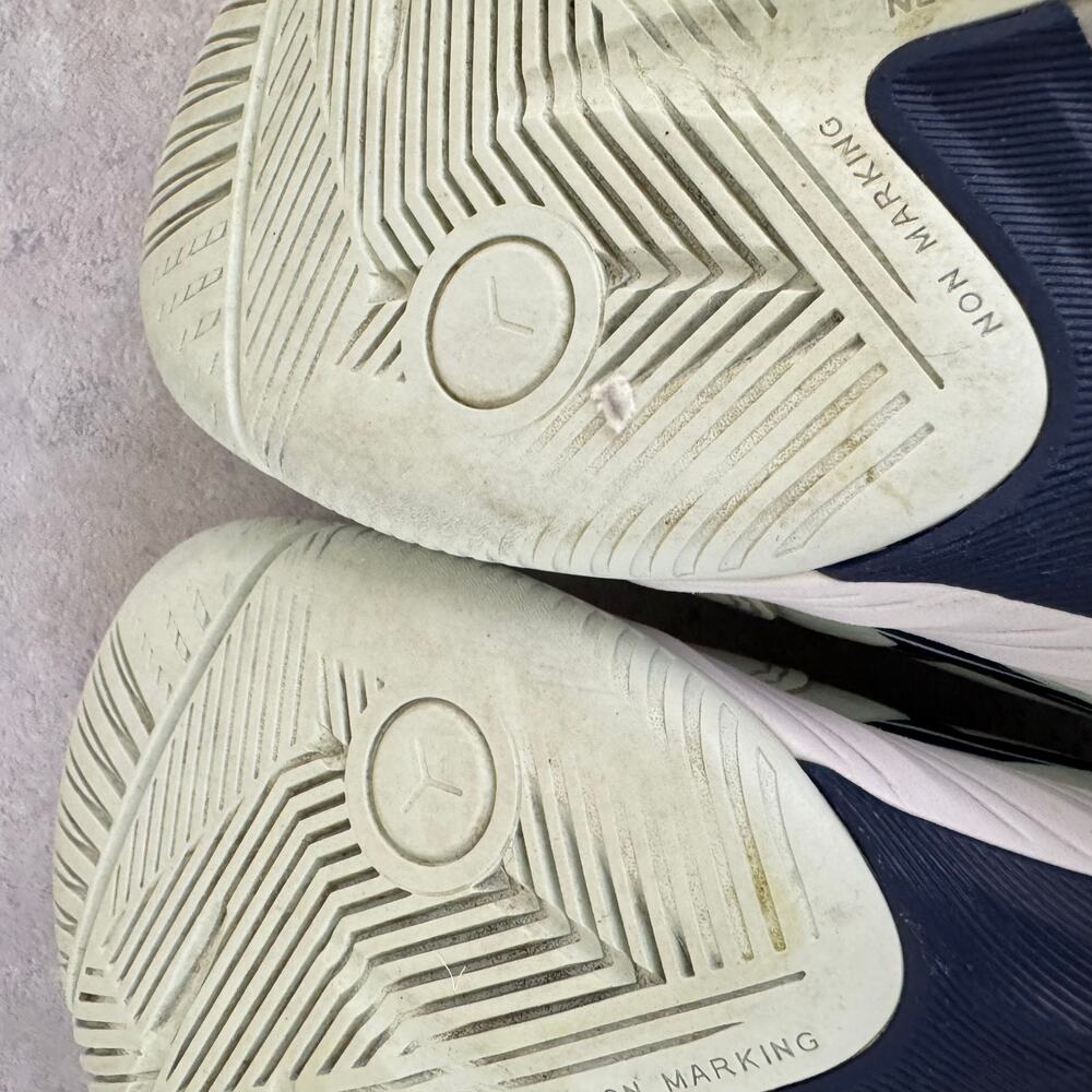 ASICS Shoes Men's Size 5.5 Gel Game 9 Pickleball Shoes White Navy Blue Read - Picture 11 of 14
